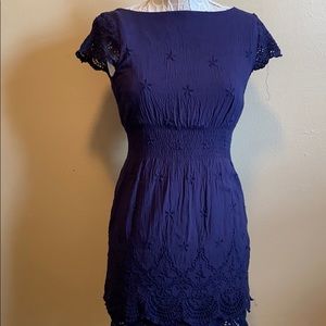 Miami navy blue lace dress, size large